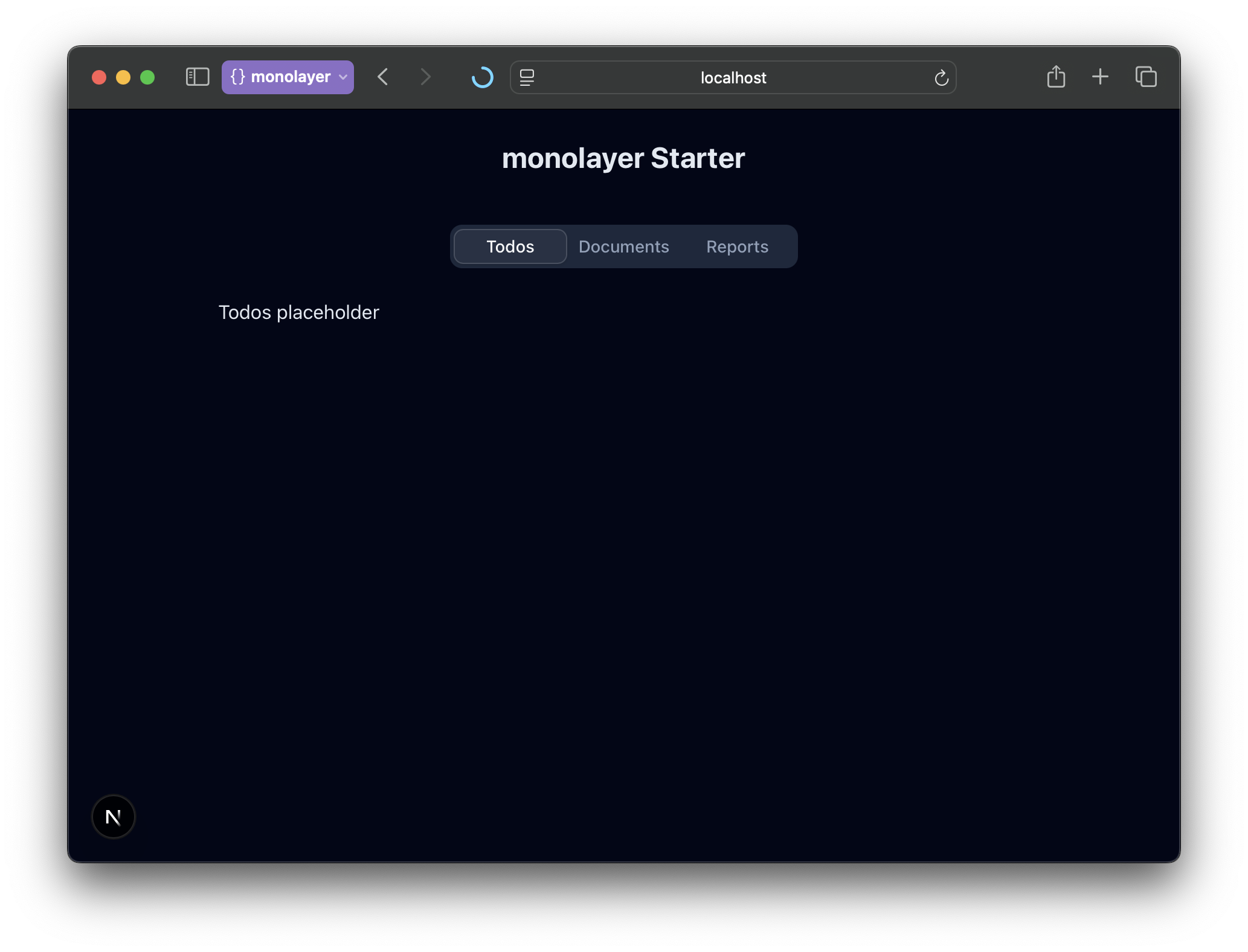Todos Tab Placeholder